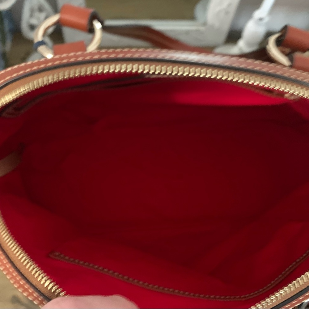 Dooney & Bourke British Tan Satchel with Gold Hardware - Picture 6 of 6
